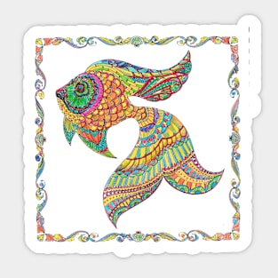 Golden Fish Sticker